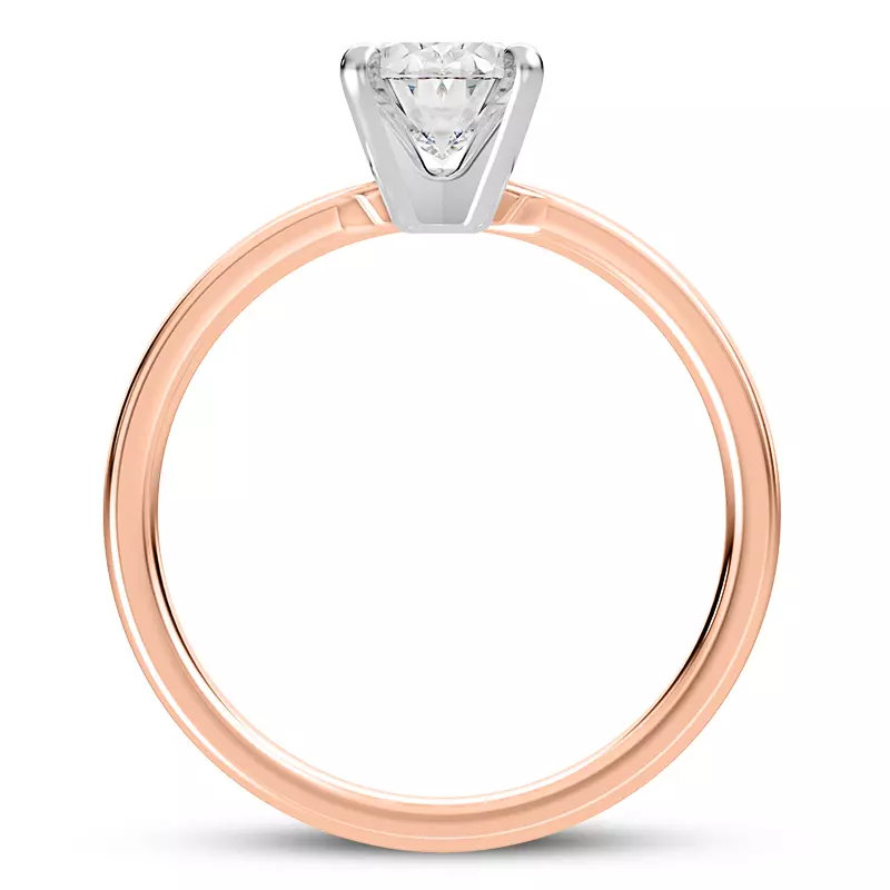 14K Rose Gold Linda 2mm Comfort Fit Engagement Ring