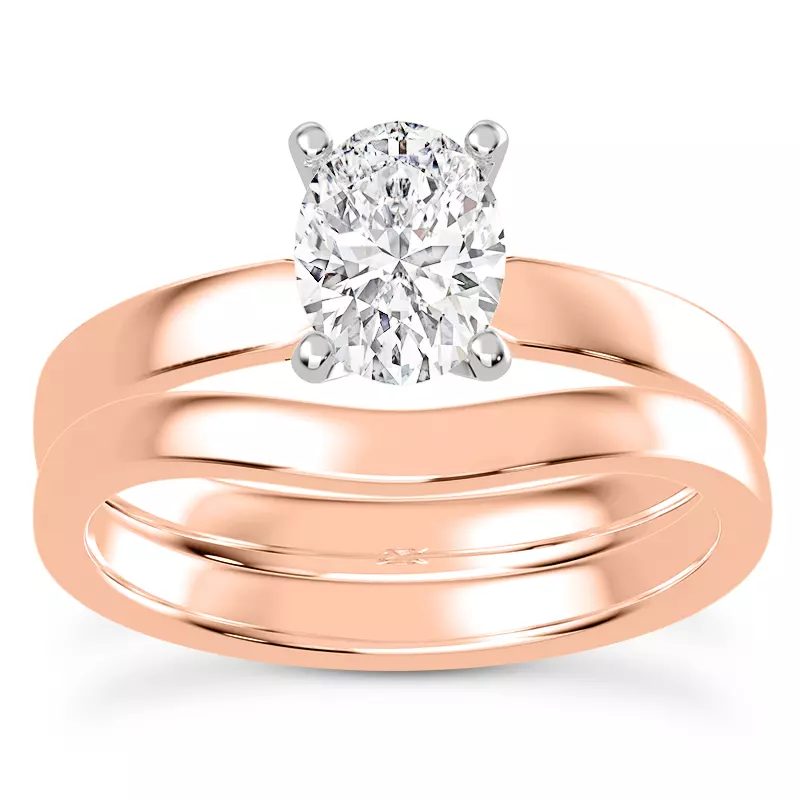14K Rose Gold Linda 2mm Comfort Fit Engagement Ring