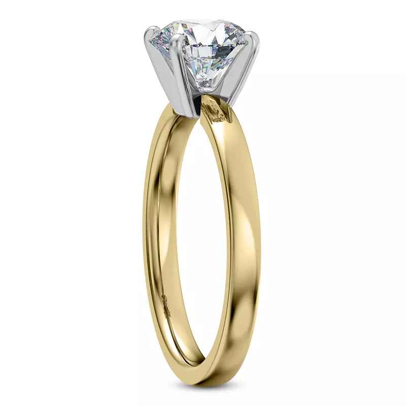 14K Yellow Gold Linda 2mm Comfort Fit Engagement Ring