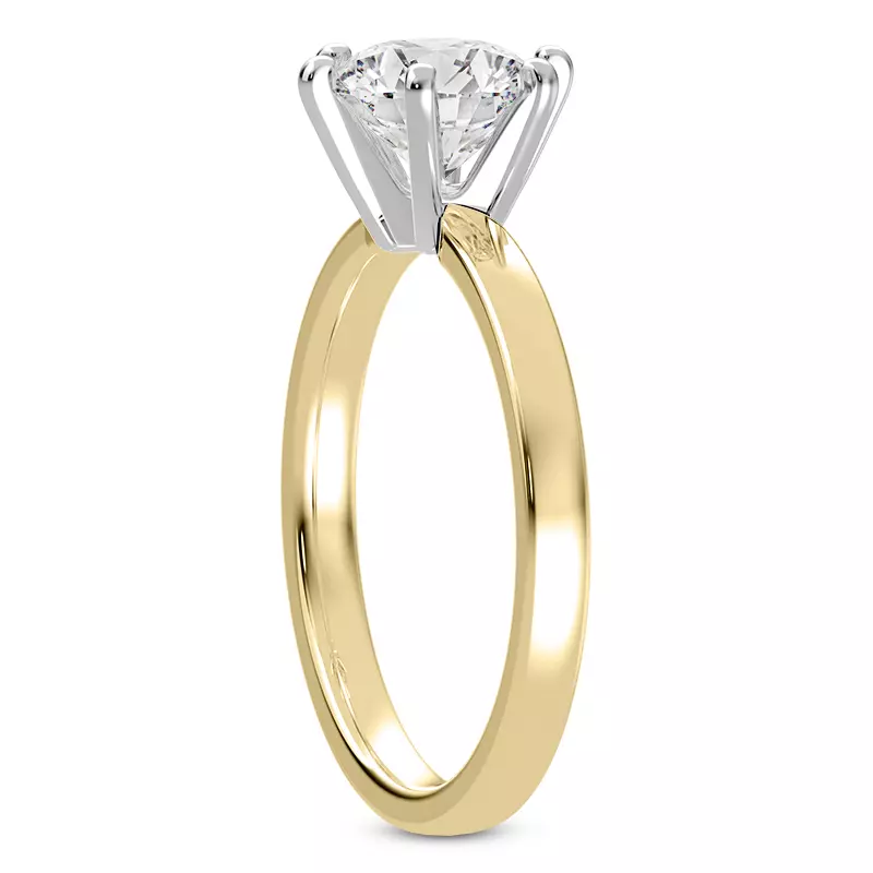 14K Yellow Gold Linda 2mm Comfort Fit Engagement Ring