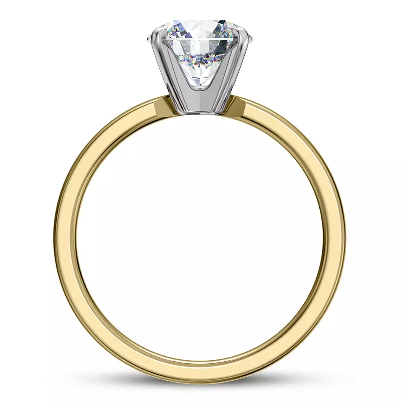 14K Yellow Gold Linda 2mm Comfort Fit Engagement Ring