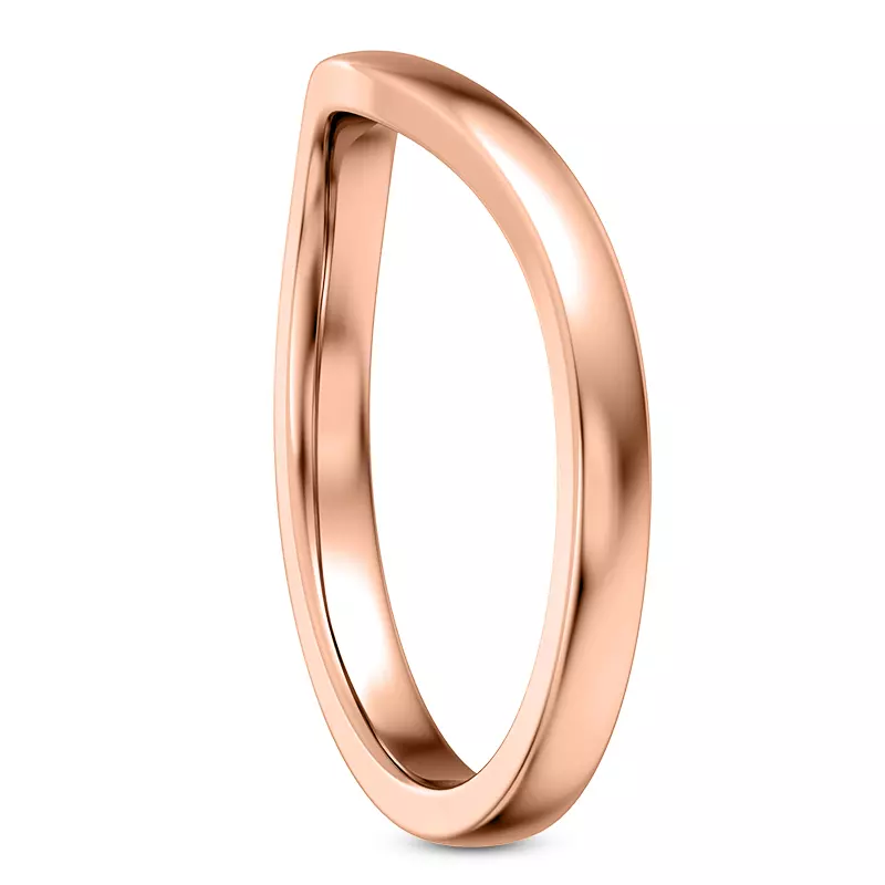 14K Rose Gold Linda 2mm Curved Band