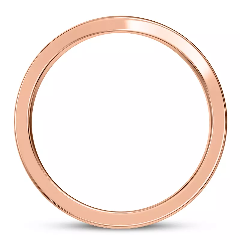 14K Rose Gold Linda 2mm Curved Band