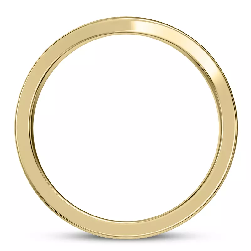 14K Yellow Gold Linda 2mm Curved Band