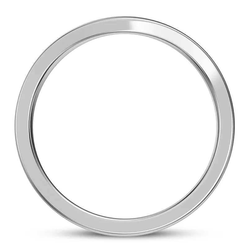 18K White Gold Linda 2mm Curved Band