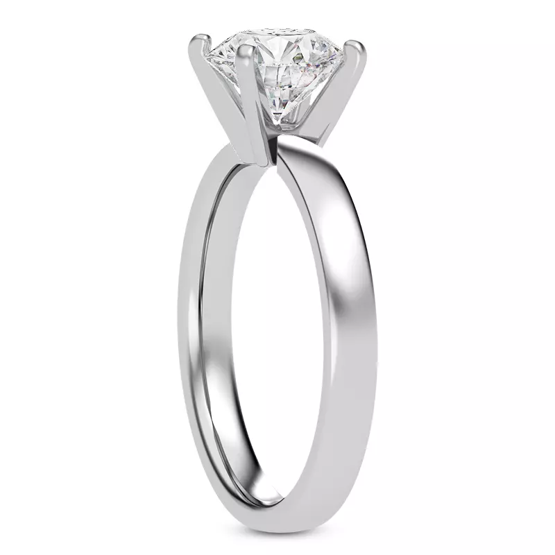 14K White Gold Linda 2.5mm Comfort Fit Engagement Ring