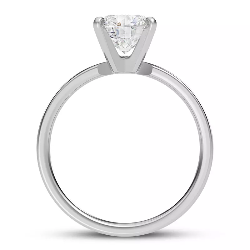 14K White Gold Linda 2.5mm Comfort Fit Engagement Ring