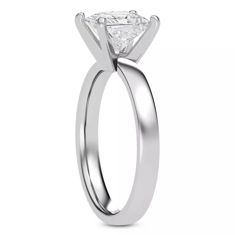 14K White Gold Linda 2.5mm Comfort Fit Engagement Ring