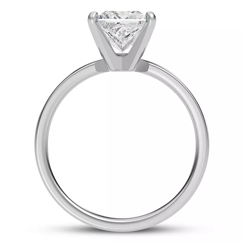 14K White Gold Linda 2.5mm Comfort Fit Engagement Ring