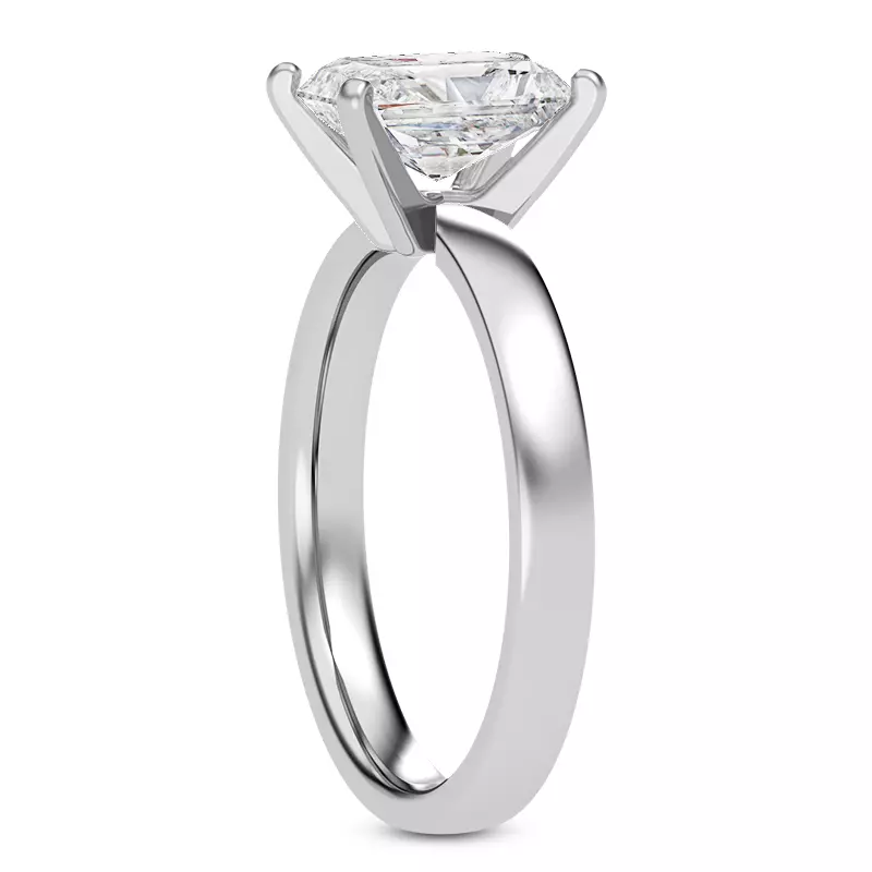 14K White Gold Linda 2.5mm Comfort Fit Engagement Ring