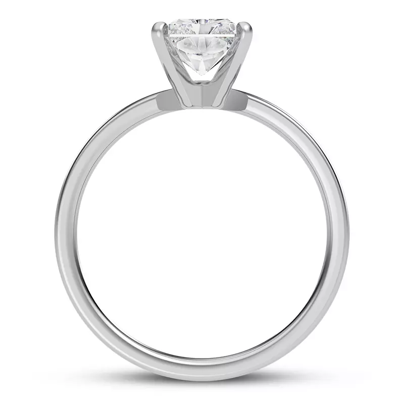 14K White Gold Linda 2.5mm Comfort Fit Engagement Ring