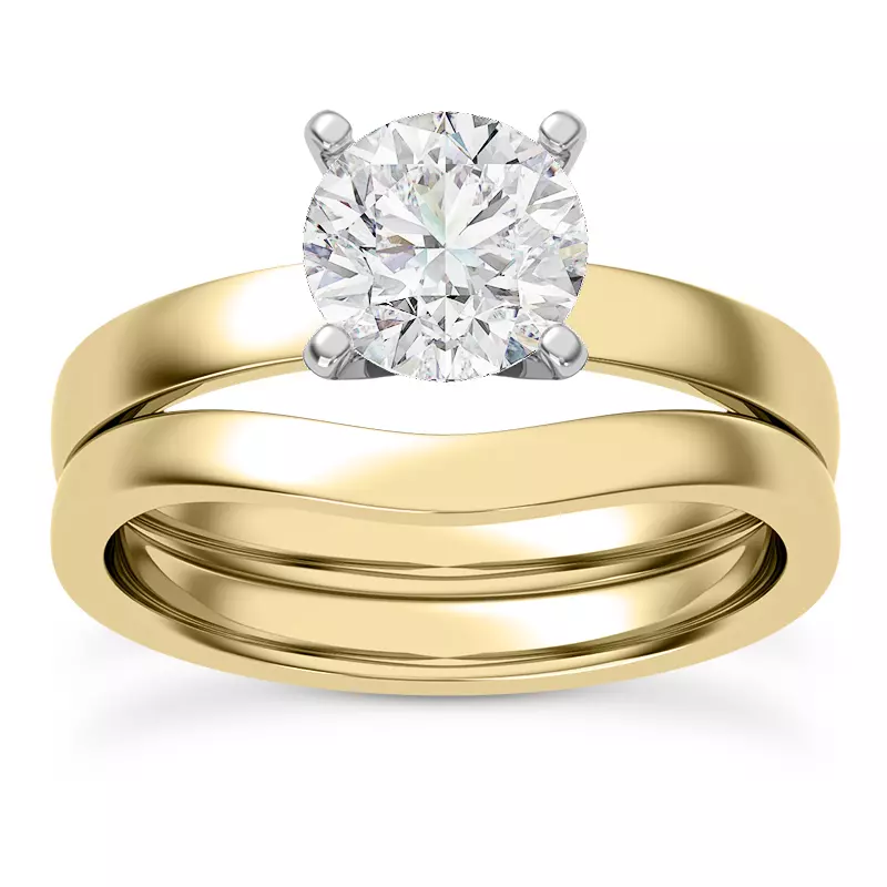 18K Yellow Gold Linda 2.5mm Comfort Fit Engagement Ring