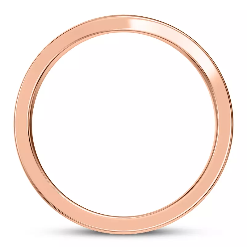 14K Rose Gold Linda Curved 2mm Band