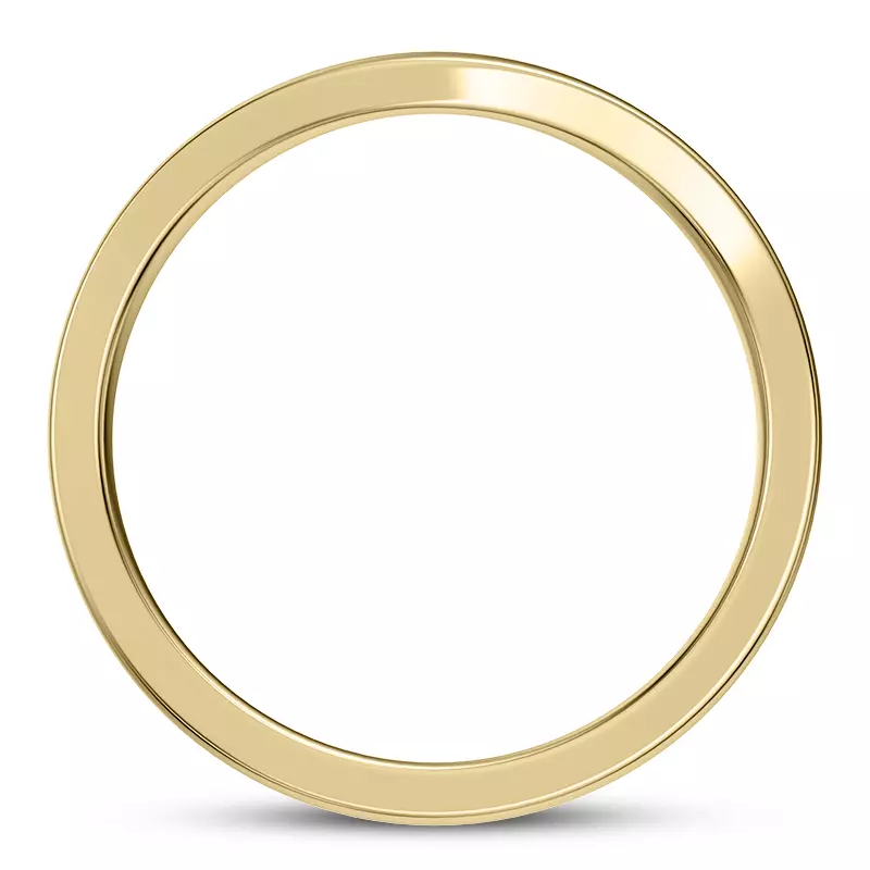 14K Yellow Gold Linda Curved 2mm Band
