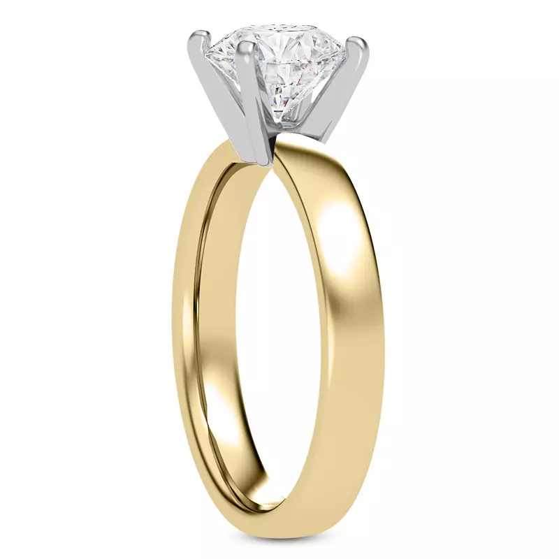 18K Yellow Gold Linda 3mm Comfort Fit Engagement Ring
