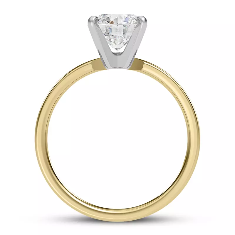 18K Yellow Gold Linda 3mm Comfort Fit Engagement Ring