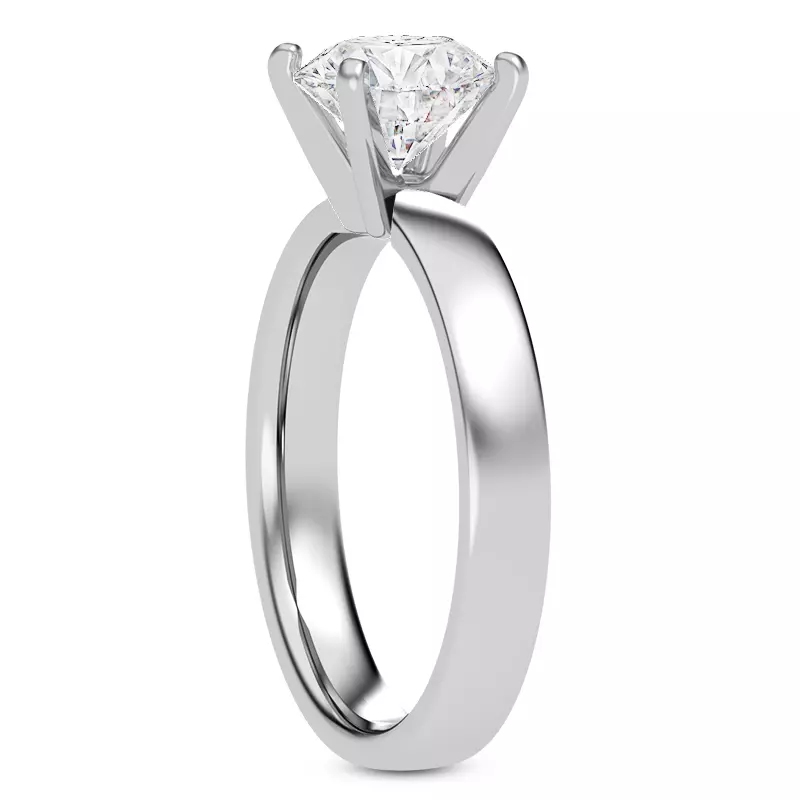 Platinum Linda 3mm Comfort Fit Engagement Ring