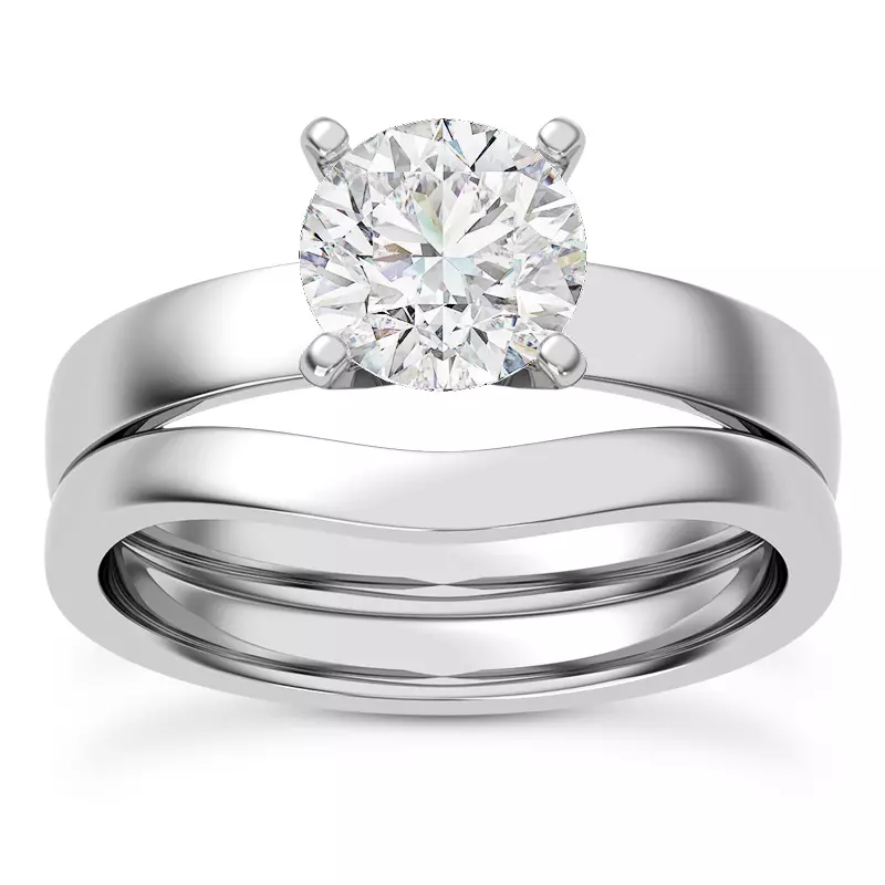 Platinum Linda 3mm Comfort Fit Engagement Ring