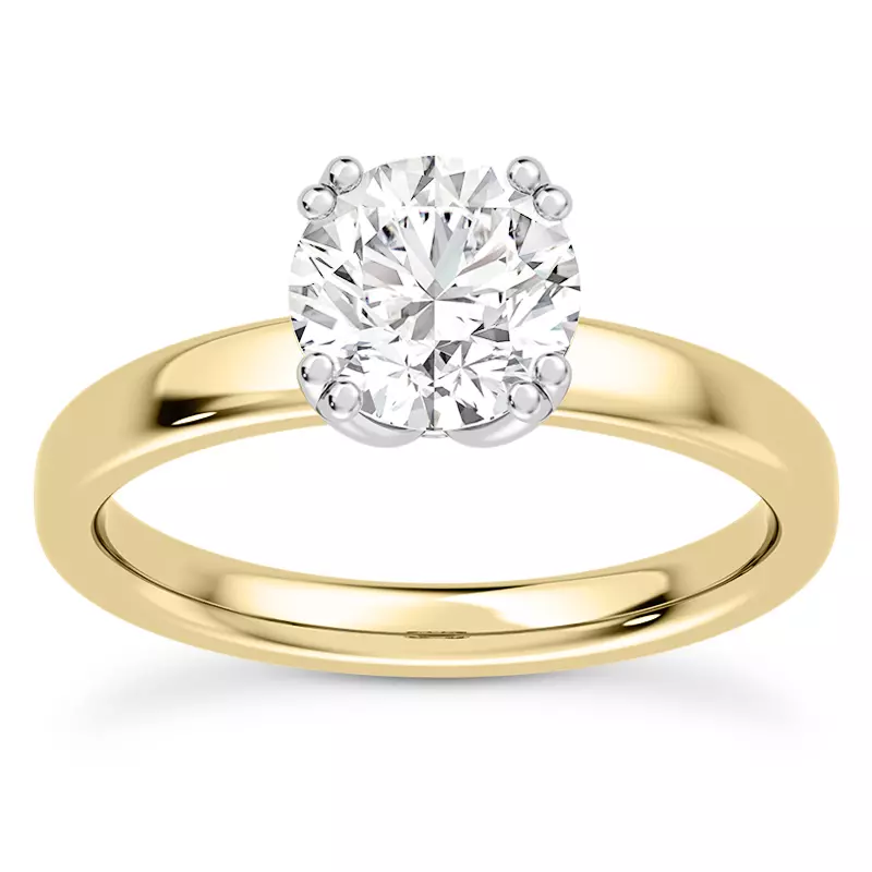 Tulip Double Split Prong Engagement Ring