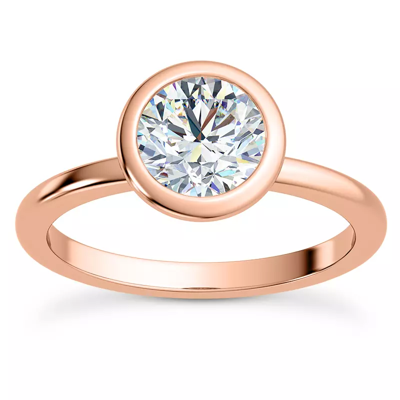 14K Rose Gold Danika Bezel Engagement Ring