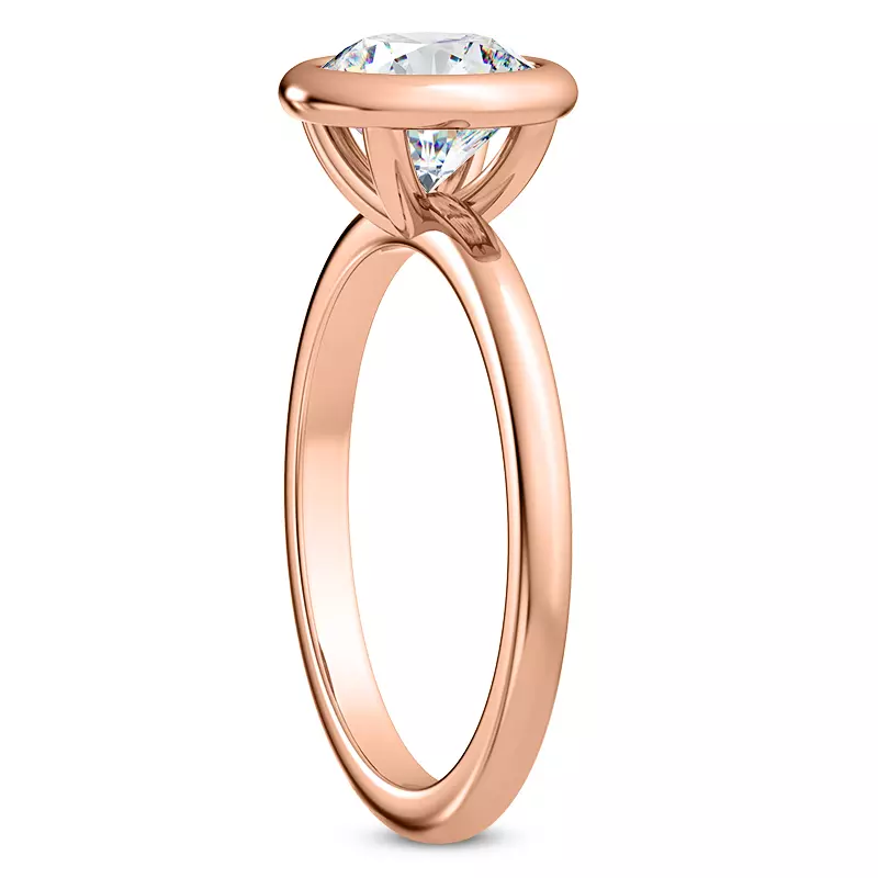 14K Rose Gold Danika Bezel Engagement Ring