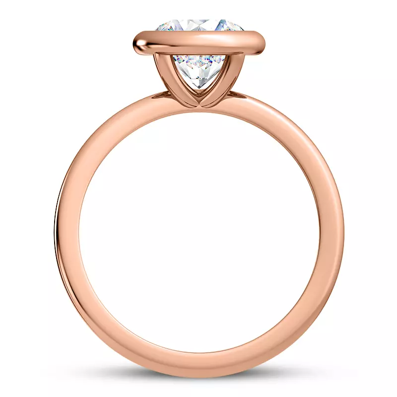 14K Rose Gold Danika Bezel Engagement Ring