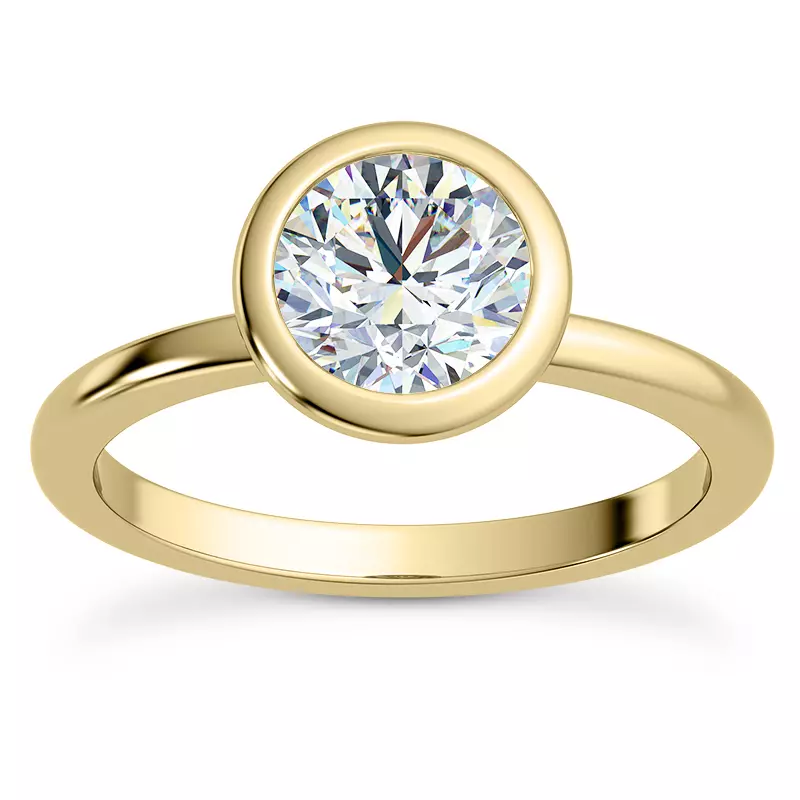 14K Yellow Gold Danika Bezel Engagement Ring