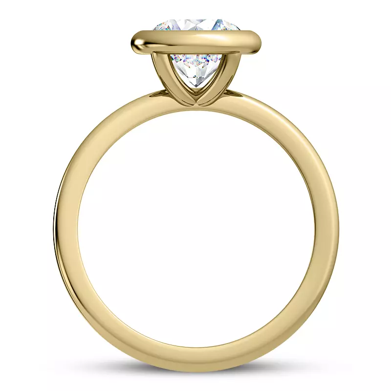 18K Yellow Gold Danika Bezel Engagement Ring