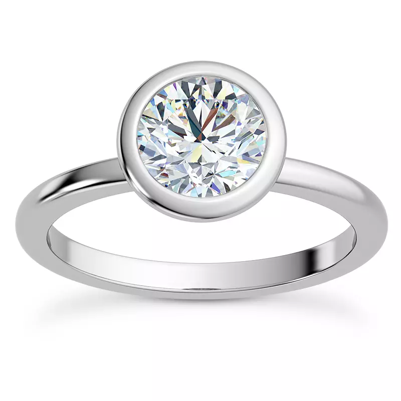 Platinum Danika Bezel Engagement Ring