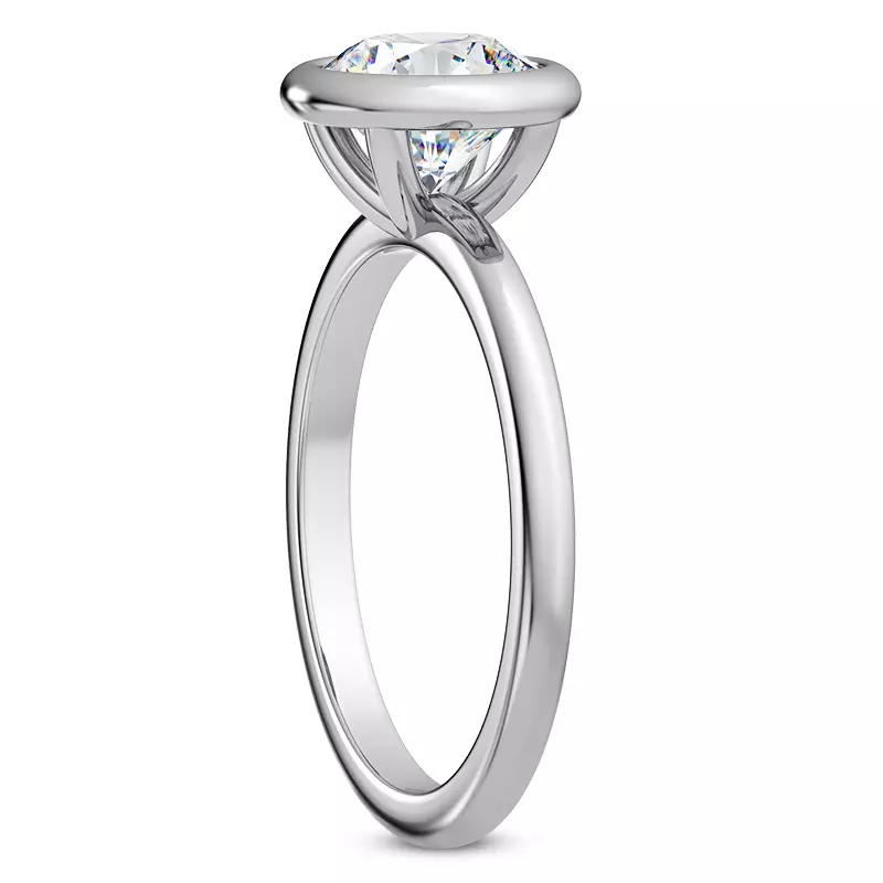 Platinum Danika Bezel Engagement Ring