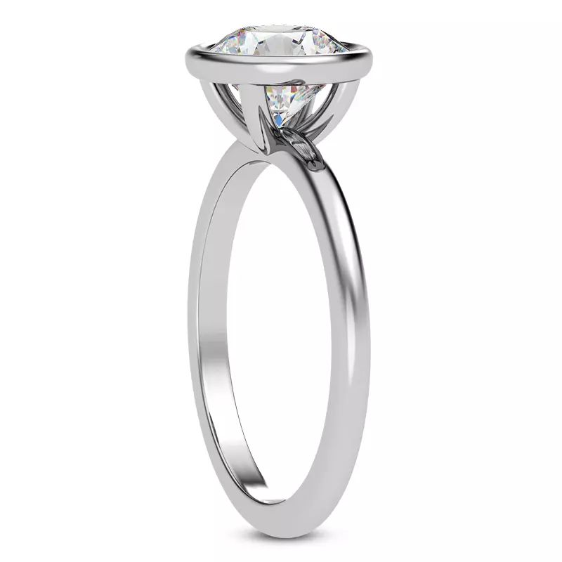 Platinum Danika Bezel Engagement Ring