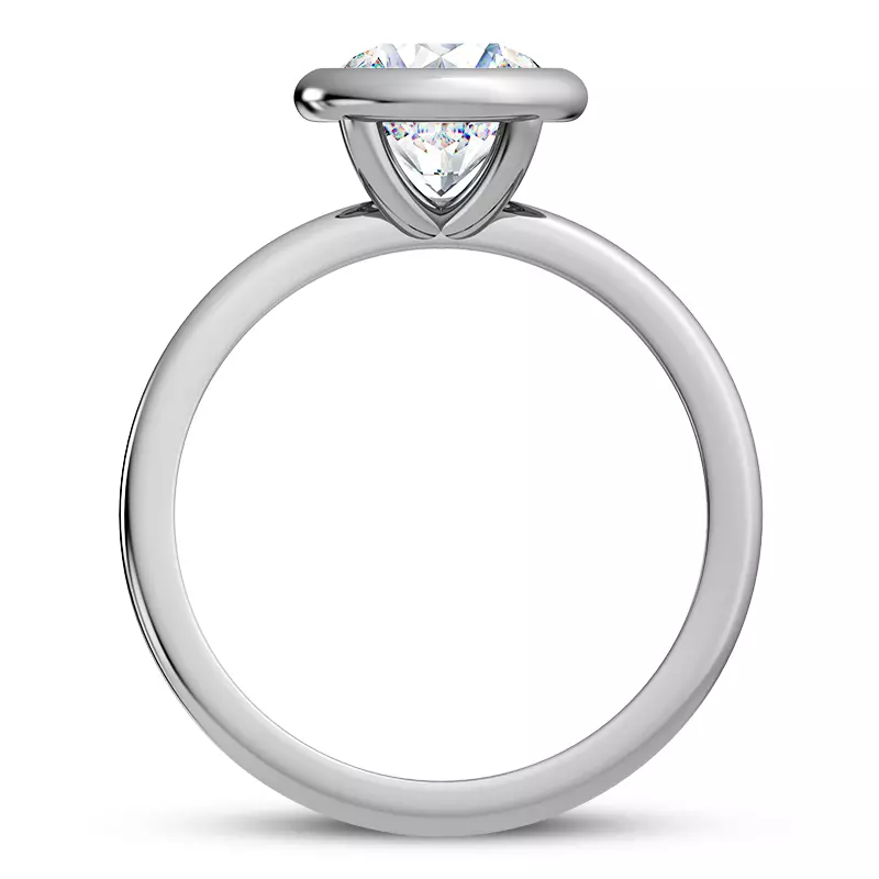 Platinum Danika Bezel Engagement Ring