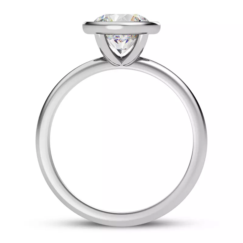 Platinum Danika Bezel Engagement Ring