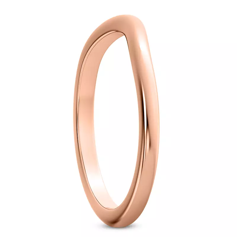 14K Rose Gold Danika Curved Band