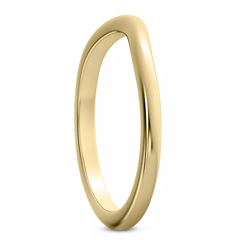 14K Yellow Gold Danika Curved Band