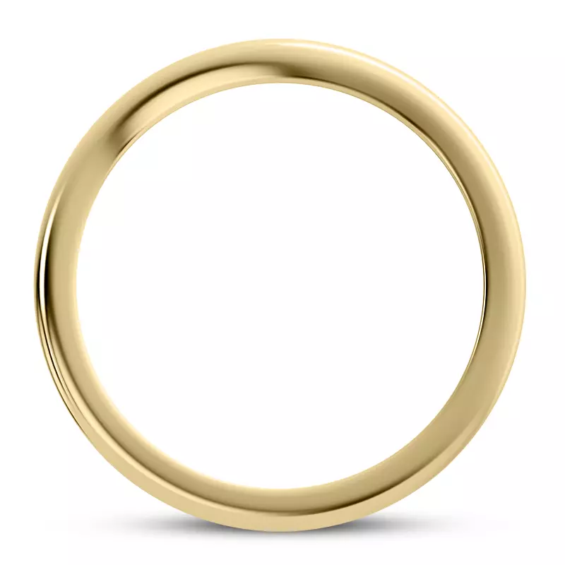 14K Yellow Gold Danika Curved Band
