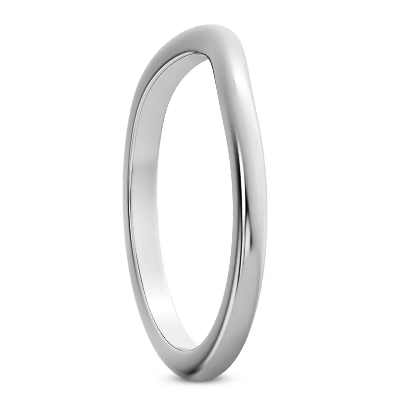 Platinum Danika Curved Band