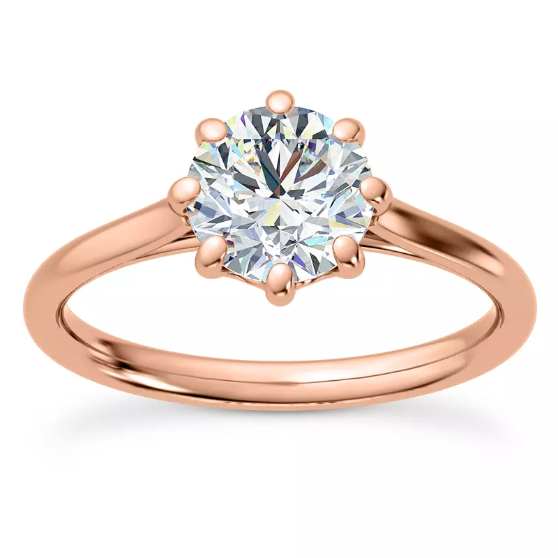 14K Rose Gold Ramona Eight-Prong Solitaire Engagement Ring