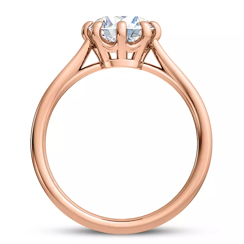 14K Rose Gold Ramona Eight-Prong Solitaire Engagement Ring
