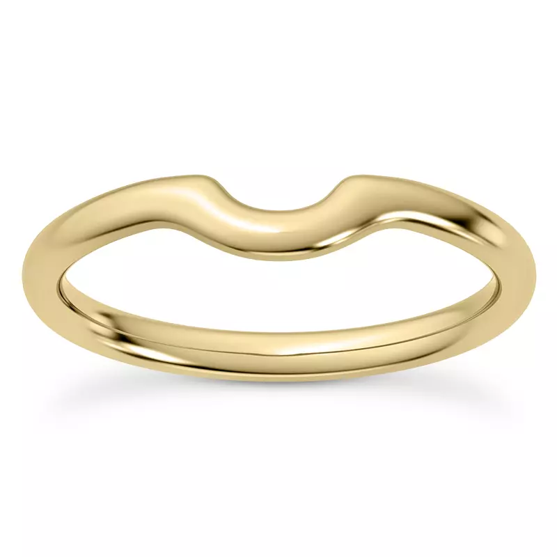 14K Yellow Gold Ramona Curved Band