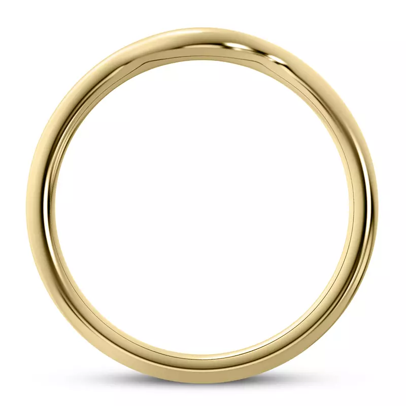 14K Yellow Gold Ramona Curved Band
