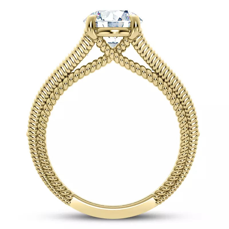 14K Yellow Gold Lido Braided Diamond Engagement Ring