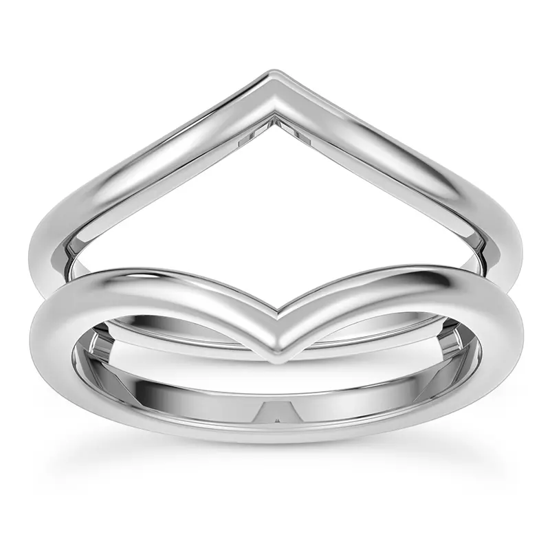 14K White Gold Patsy Chevron Enhancer