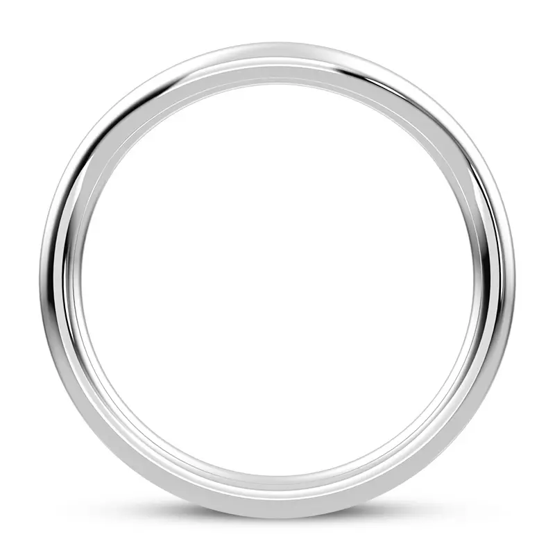 18K White Gold Serene Curved Band