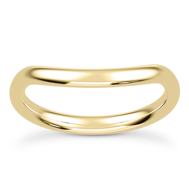 18K Yellow Gold Serene Curved Band