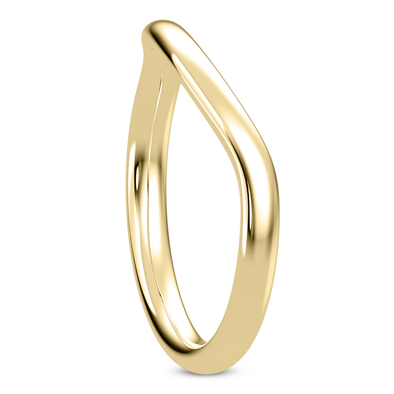 18K Yellow Gold Serene Curved Band