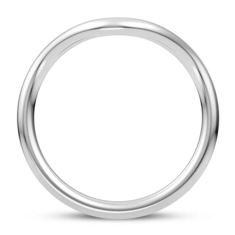 14K White Gold Aya Wide Curved Band