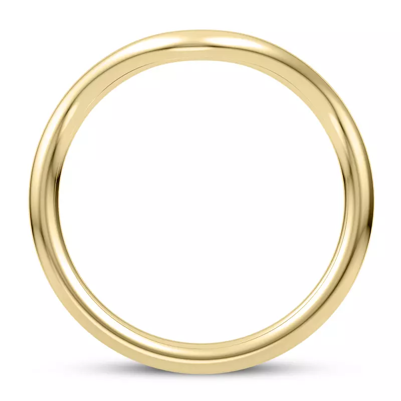 18K Yellow Gold Aya Wide Curved Band