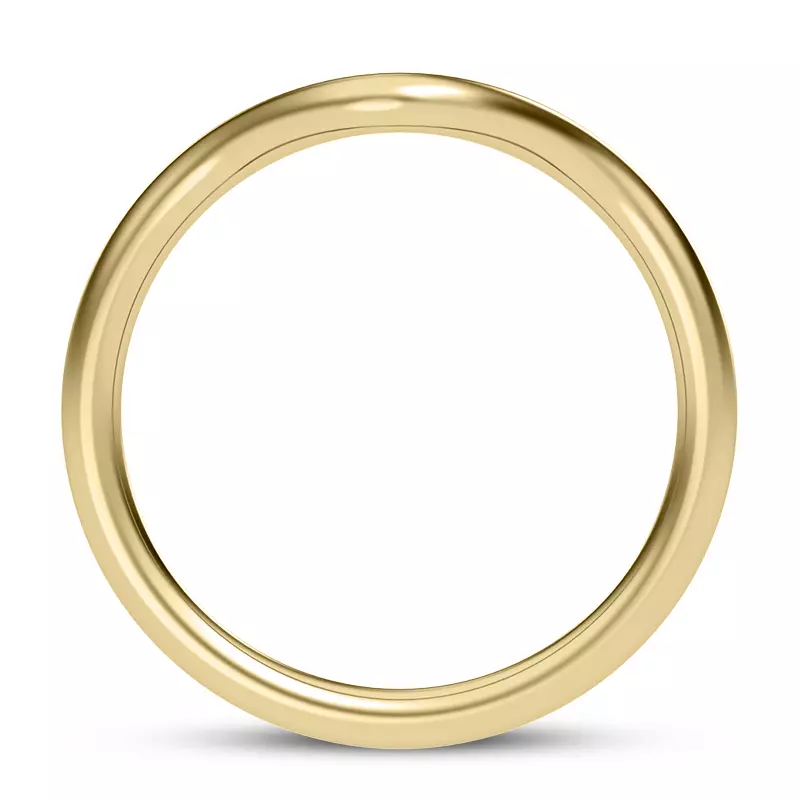 14K Yellow Gold Marni Wide Curved Band