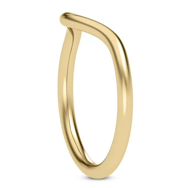 18K Yellow Gold Marni Wide Curved Band